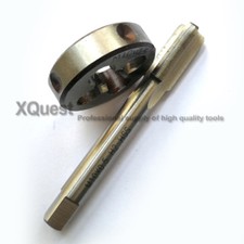 2PCS HSS Hand Tap /& Die set M10 Fine thread plug taps dies M10X1.25X1X0.75X0.5