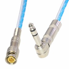6.35mm 1/4" TRS stereo elbow to BNC male HD-SDI Speaker mixer audio cable 1 16FT