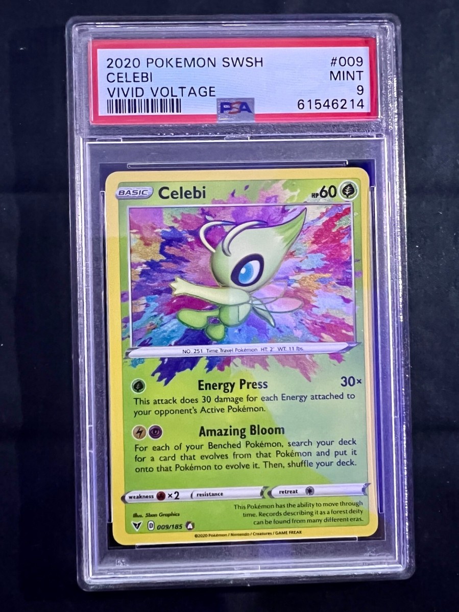 2020 Pokemon Sword & Shield Vivid Voltage 009 Celebi PSA 9 | eBay
