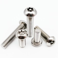 M2-M8 SUS304 Pin Six-Lobe Torx Button Pan Head Tamper Proof Security Screw Bolt
