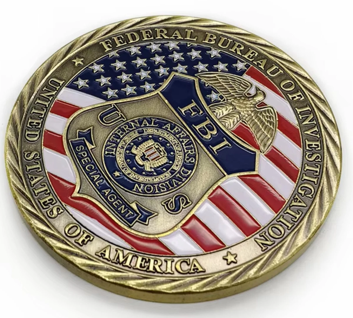 FBI Special Agent ! Police Collector Challenge COIN Gedenk Münze Badge Abzeichen