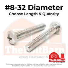 #8-32 Stainless Phillips Flat Head Machine Screws (Choose Length & Qty)