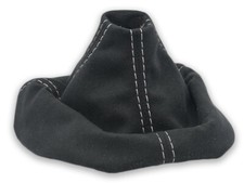 SCHALTMANSCHETTE FUR PORSCHE BOXSTER 2005-2012 SCHALTSACK ALCANTARA NAHT WEISS