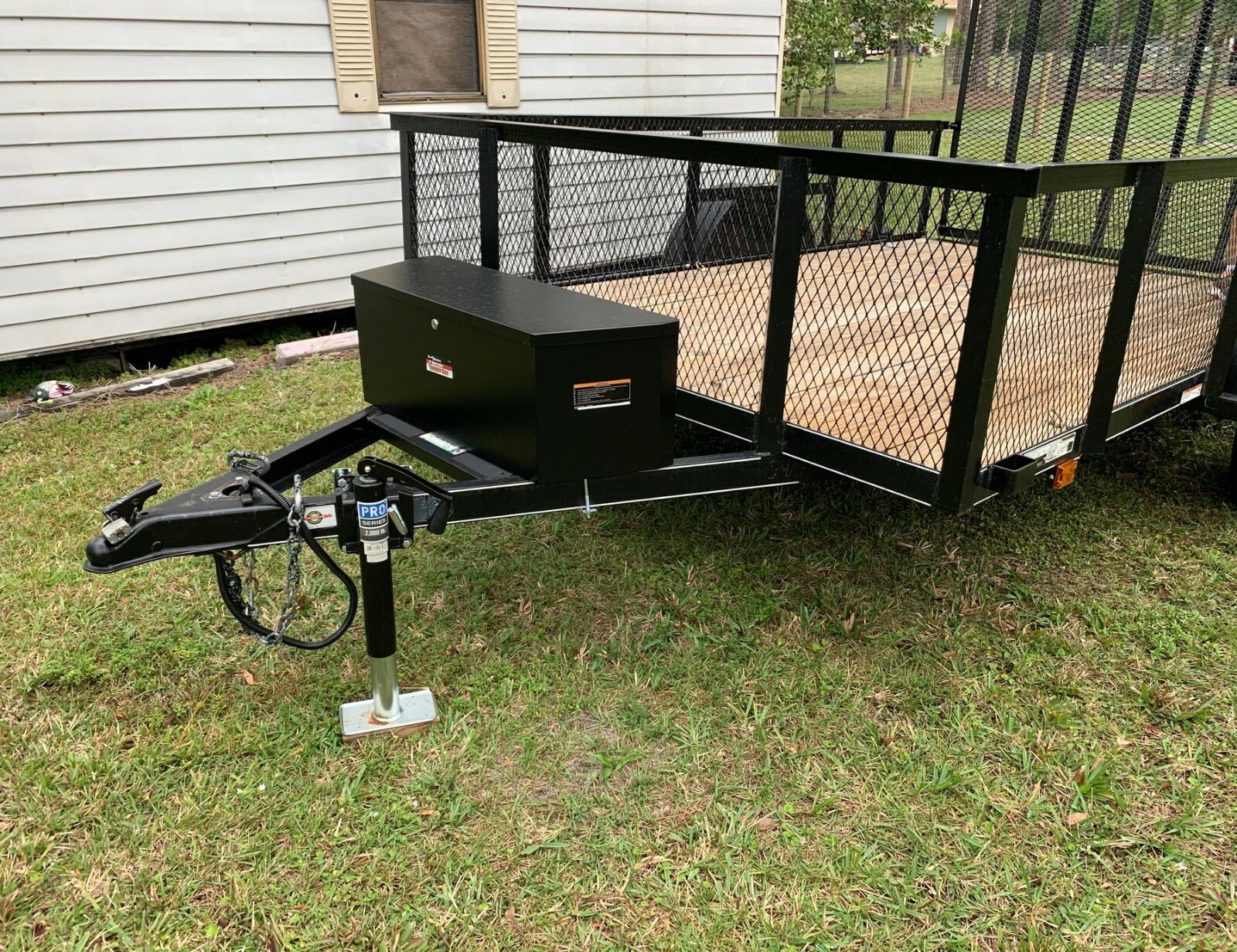 2.31 Cubic FT Steel Trailer Tongue Box Durable Sheet Steel Weatherproof