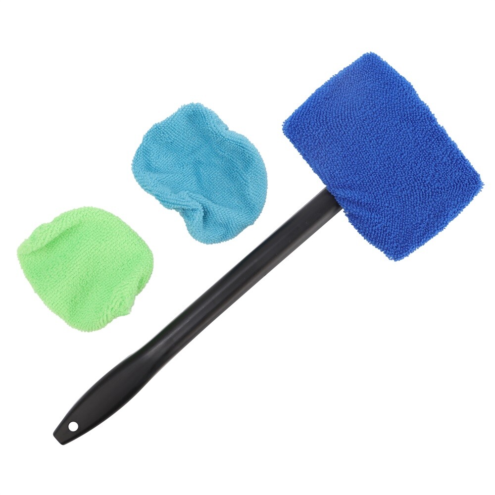 3 Pack Window Windshield Cleaning Tool Microfiber Car Wiper Cleaner Glass Brush