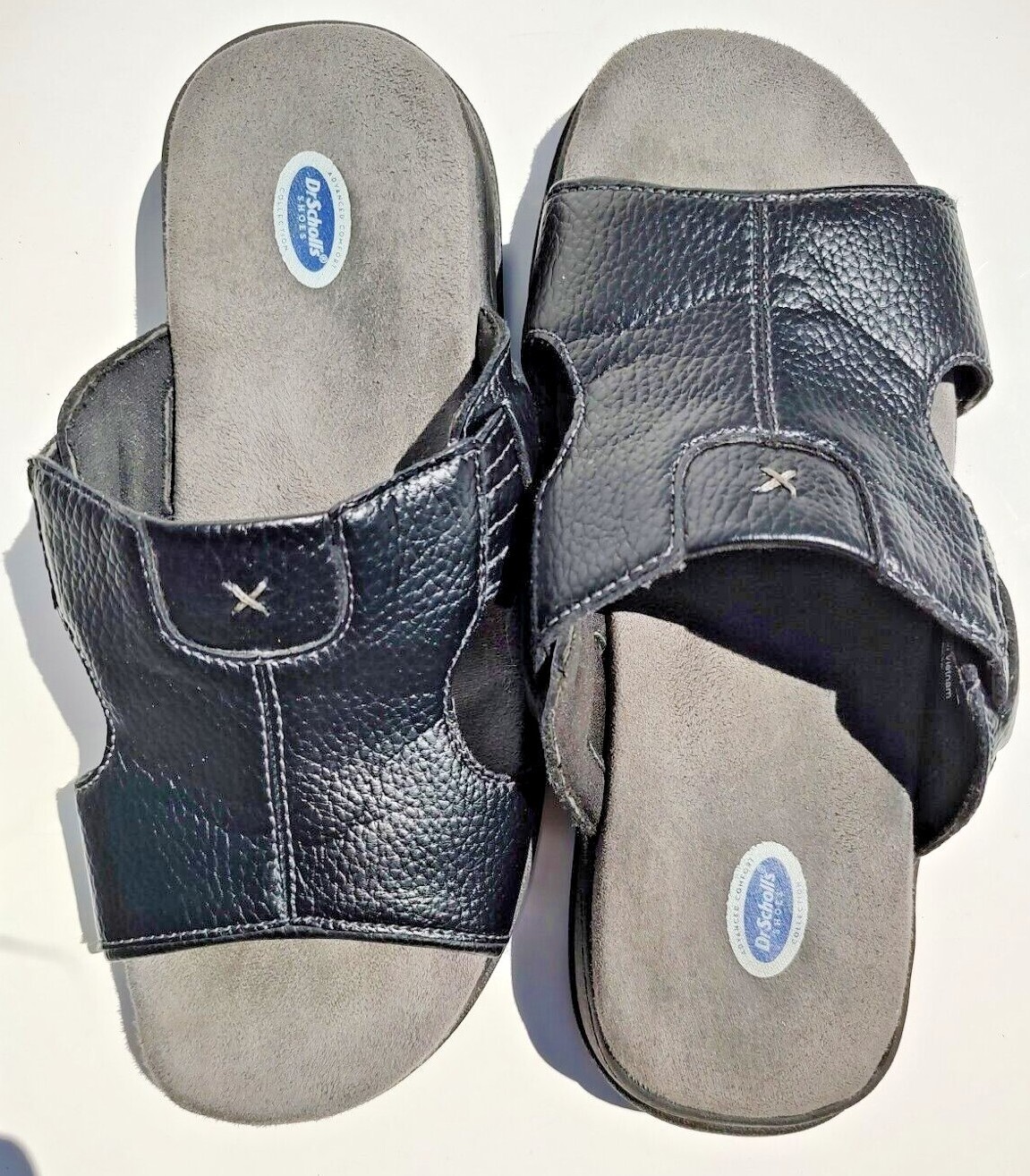 Dr. Scholl's Mens Faux Leather Sandals Shoes Slides S… Gem