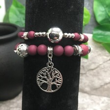 2 PC Handmade Bohemian Beaded Stackable Stretch Bracelet Set New 9923