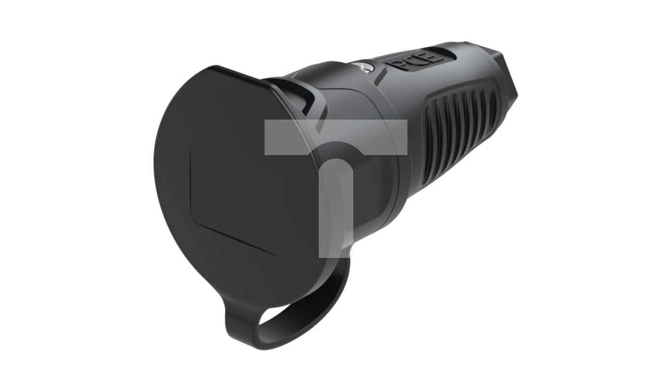 Rubber socket with plug 16A 2P+Z 230V IP54 with grounding pin 2411-ss /T2UK
