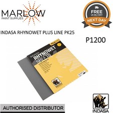 INDASA C00034 RHYNOWET PLUS LINE WET OR DRY SANDING PAPER SHEETS PK25 - P1200