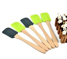 X Spatule En Silicone Avec Poignée En Bois Outil Pour Pâtisserie