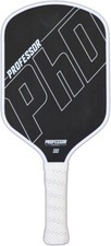 Professor PhD Raw Carbon Fiber Premium Pickleball Paddle One Size, White Edge