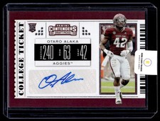 2019 Panini Contenders Draft Picks Rookie Collegiate Ticket Auto Otaro Alaka