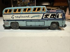 Vintage Tin Toy - Greyhound Scenic Cruiser Bus M-732 -Japan, 1950s - Friction