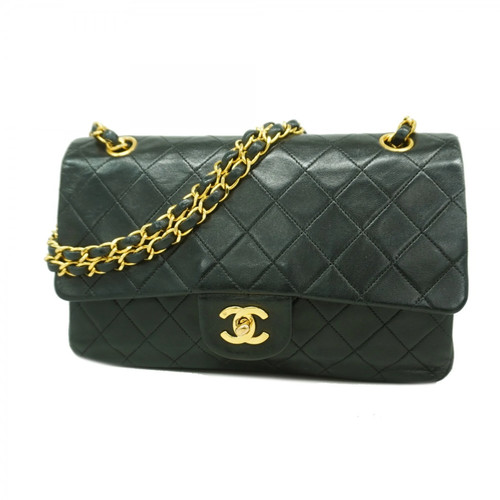 Chanel Matelassé Shoulder Bag, Double Flap, Chain, Lambskin, Black... GZl1i4ei