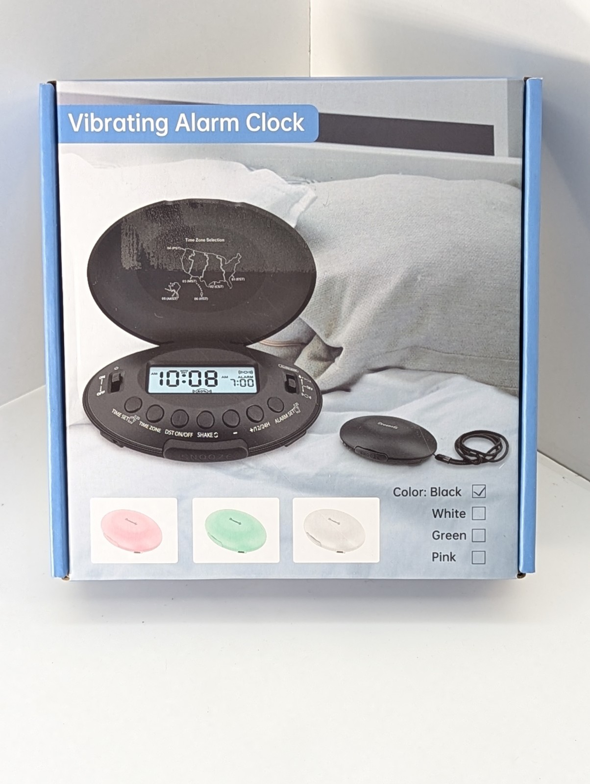 Vibrating Travel Alarm Clock for Heavy Sleepers Vibrating Travel Alarm Clock for Heavy Sleepers Rechargeable Under Pillow Shaker image