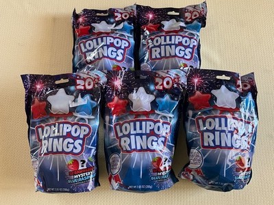 Ring Pop Individually Wrapped Blue Raspberry & Strawberry & Mystery 100 pieces
