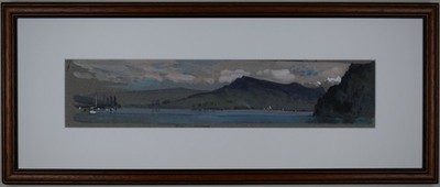 Rigi, Lake Lucerne. Original watercolour by listed artist John Barrie Haste 1979