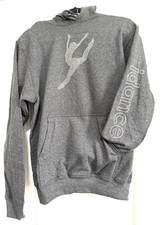 Ladies Long Sleeve Hoodie idance Rhinestone Dancer Design Size SA