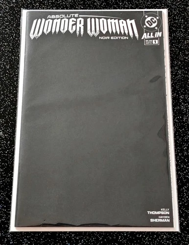 DC Comics Absolute Wonder Woman Noir Edition #1 with Black Blank Cover Variant