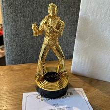 Rare Elvis Aloha Hawaii Gold Colour Statue Bradford Exchange 2020 With COA