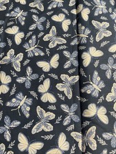 Blue Butterflies Cotton Fat Quarter 18 x22 New