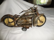 Vintage Pre-War Clockwork Motorcycle Windup Worked When Tested 10 1/2"