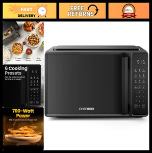 Four à micro-ondes compact 0.7 Cu. Ft., 700W, 10 Niveaux de puissance, 6 Préréglage de cuisson, Ec