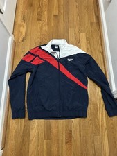 NWT Reebok Windbreaker Jacket Mens Large Full Zip Colorblock Track Jacket