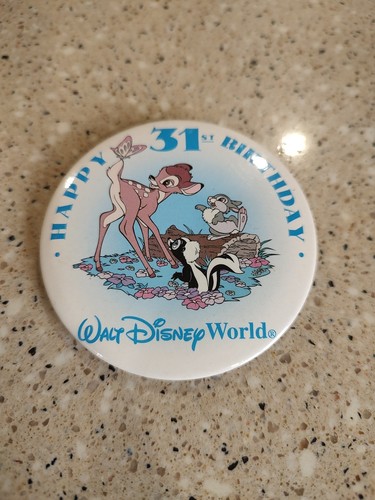 Happy 31st Birthday WDW Bambi Thumper Disney Pin Button