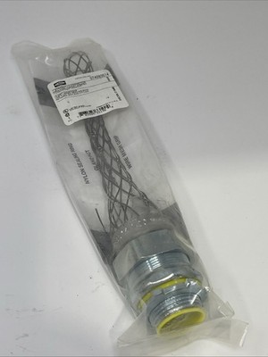 1  Hubbell Wiring Device, Kellems Liquid Tight Grip, Straight Connect, 074093514
