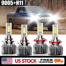 For Dodge Ram 1500 2009-2022 2023 Led Headlight Bulbs High Low Beam Lights 4pcs For Dodge Ram 1500 2009-2022 2023 Led Headlight Bulbs High Low Beam Lights 4pcs