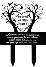 Garden Stake Graves Cemetery Decorations Metal Memorial Grave Markers Family Tre