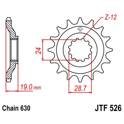 5233 - FRONT TRANSMISSION ATTACHMENT SPROCKET compatible with Kawasaki GPZ 10