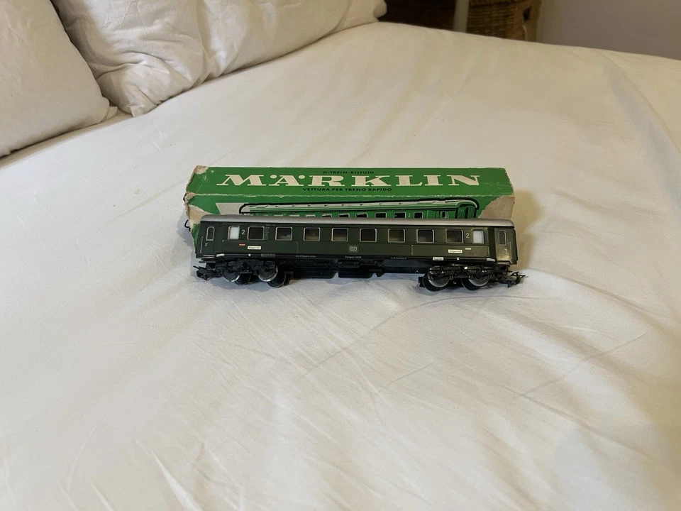 Marklin Express Coach 4052 Green 50s Vintage With Box - Image 3 of 4