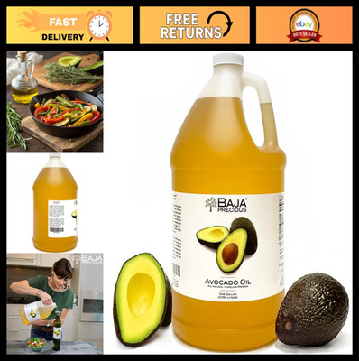 100% Pure Avocado Oil - 1 Gallon Jug, Food Grade for Cooking, Skincare & Soapmak