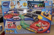VTech Go! Go Smart Wheels Checkered Flag Motorized Track Set NEW Retired VTech