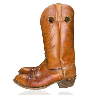 Vintage Acme Dingo Punchy Buckaroo Cowboy Western Leather Mens Boots 11 D