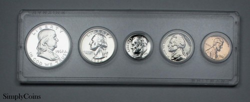 (10) 1957 1960 1961 1962 1963 1964 Proof Set US Mint Silver Coins Lot - 第 9/22 張圖片