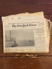 Vintage New York Times Newspaper July 4th, 19...