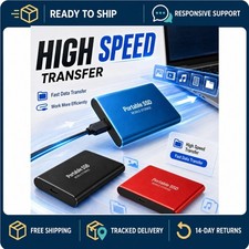 Portable External SSD 1TB USB 3.0 Type-C Fast Storage for Laptop Mac PC
