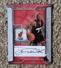 Dwayne Wade 2003 ROOKIE CARD Autograph Card Fleer Skybox Flair  NBA Heat Bulls