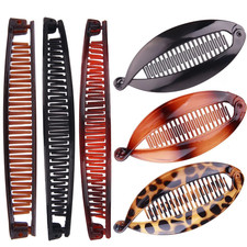 Banana Hair Clips for Women - Classic Fishtail Clincher Combs Large Double P...