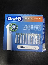 NEW Oral B Replacement Brush Heads Crossaction X 10 Pack Open Box