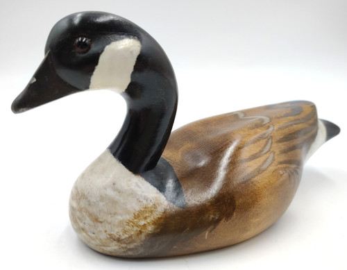 Vintage Wooden Bird Factory Original CANADA GOOSE Signed Judy Bjork 1984 8"