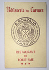 1953 Rôtisserie des Carmes A. Rouzaud Toulouse France membership Booklet — photo 1