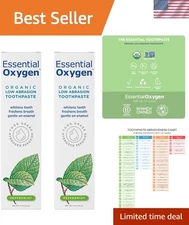 Dual Pack Organic Toothpaste - Mint Flavor for Breath Freshness & Gum Health