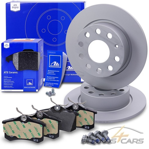 ATE Bremsscheiben +Ceramic BelÄGe Hinten FÜR Audi A3 8P Seat Leon Skoda Octavia-image