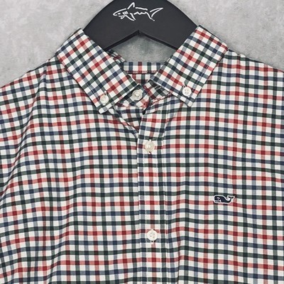 Vineyard Vines Boy s Medium OTG Performance Classic Tucker Plaid Shirt