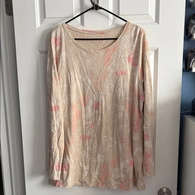 J. Jill Pure Jill Women’s Floral Print Long Sleeve Scoop Neck Tee Size L - Image 1 of 4
