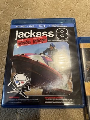 Jackass 3 (    red/blue3D Glasses) Bluray. Preowned. Region A. No Digital Copy